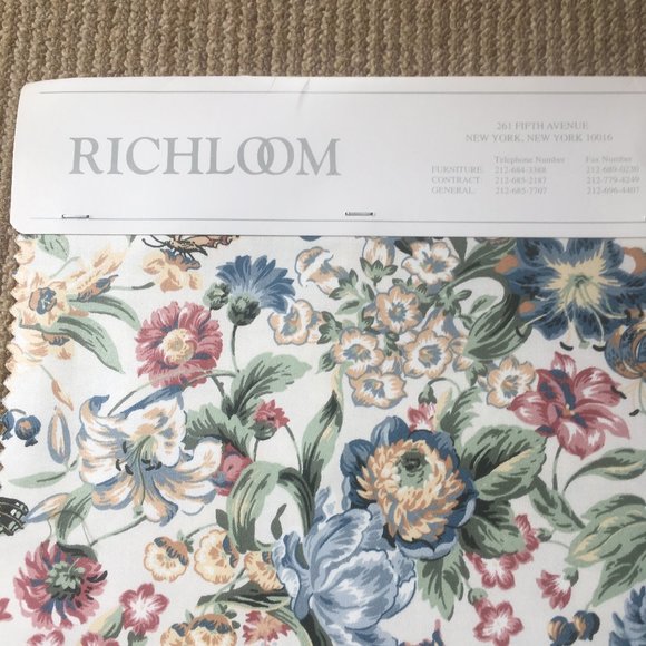 Decorative Fabric. Flowers & Butterflies. 5 pcs. - Picture 4 of 9